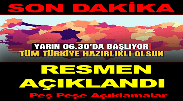 Resmen Açıklandı
