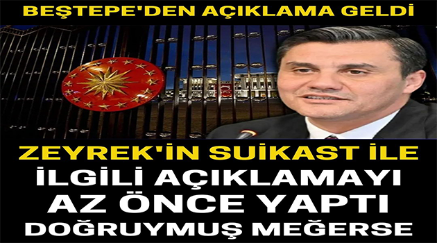 Beştepe’den Açıklama Geldi